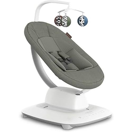 UPPAbaby Mamaroo Smart Swing – Customizable Soothing Modes with MotionSync Technology – Infant Recline + Bluetooth Enabled – Included Newborn Insert – Camila (Dark Green Mélange)