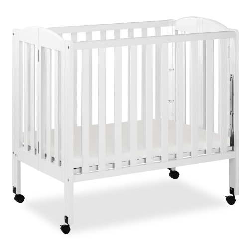 Dream On Me Tessa 2-in-1 Folding Mini Crib | Space-Saving Portable Baby Crib with 2 Adjustable Mattress Levels & Locking Wheels | Solid Pine Wood, Teething Rail | Ideal for Apartments, Daycare & Grand - Walmart.ca