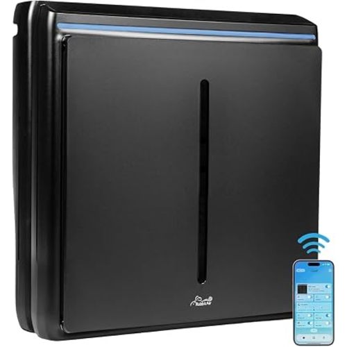 Rabbit Air A3 SPA-1000N HEPA Air Purifier, Pet Allergy, Black