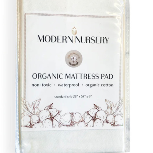 Modern Nursery Organic Cotton Jersey Crib Mattress Protector Pad | Modern Nursery™