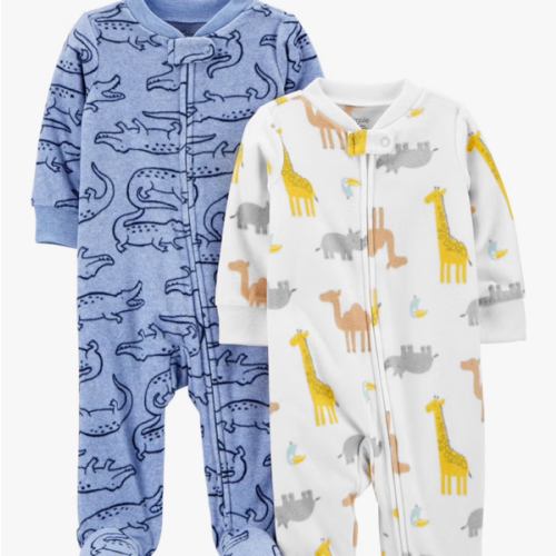 Simple Joys by Carter's Baby Boys 2-pack Fleece Footed Sleep and PlayBaby and Toddler Sleepers