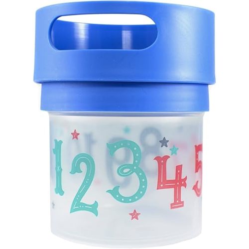 Munchie Mug Spill Proof Snack Cup Teal, 12 Ounce jar, Made in The USA