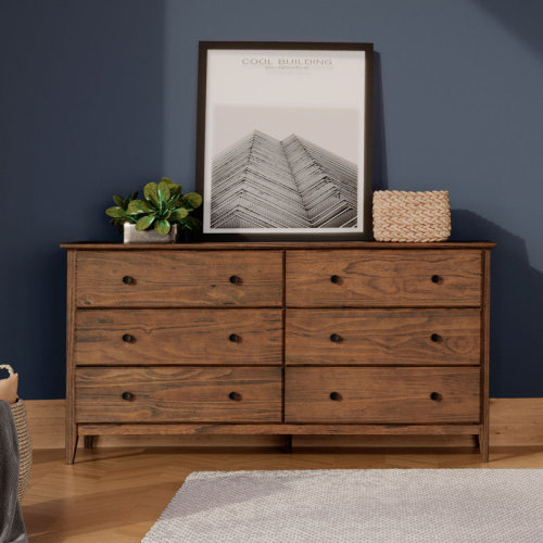Grain Wood Furniture Greenport 6 Drawer 63.75" Solid Wood Double Dresser & Reviews | Wayfair