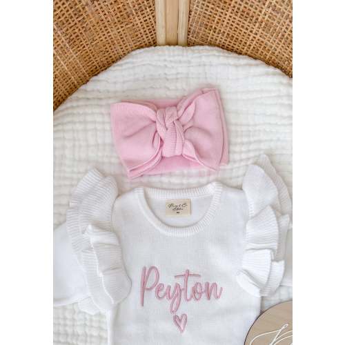 Pink baby bow
