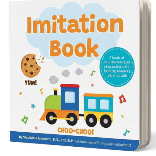 Imitation Book: Interactive & Fun Learn to Talk Board Book For Toddlers Ages 0-4, Written by a Speech Therapist