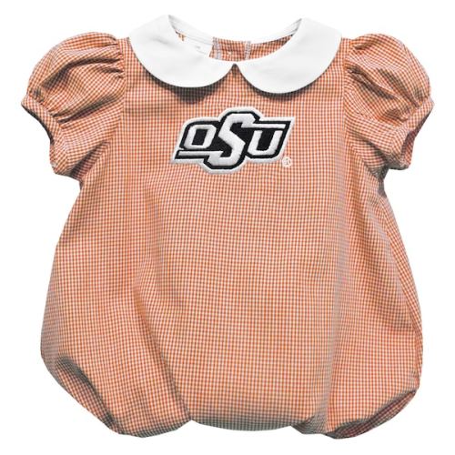 Girls Infant Vive La Fete  Orange Oklahoma State Cowboys Puffy Bubble Dress