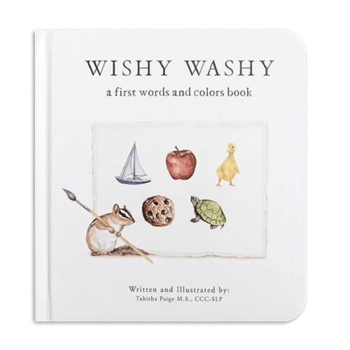 Wishy Washy: A Board Book of First Words and Colors for Growing Minds