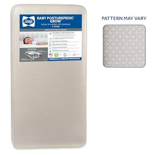 Baby Posturepedic Grow Breathable 2 Stage Waterproof Crib Mattress plus Toddler Bed Fit