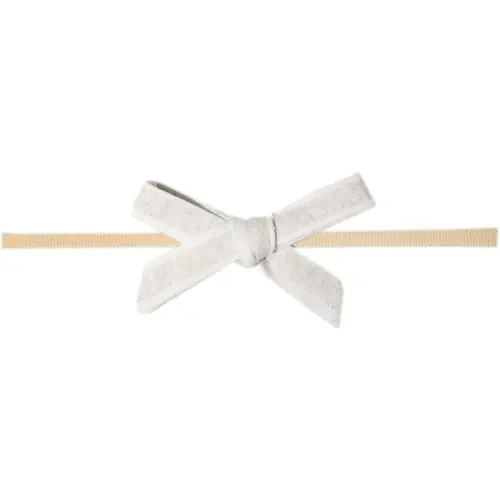 Copper Pearl Ribbon Baby Bow Coastal