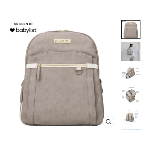 2-in-1 Provisions Breast Pump & Diaper Bag Backpack in Grey Matte Leatherette