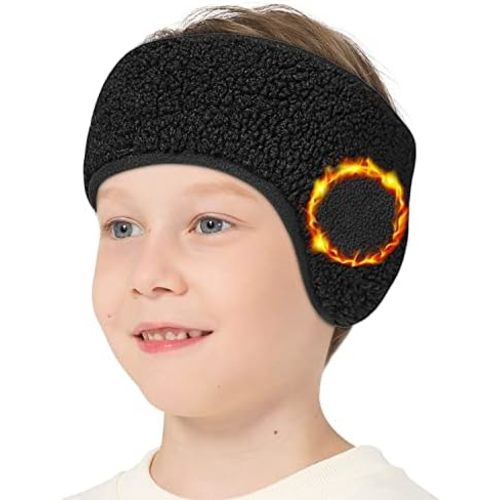 Ear Warmers for Kids - Thermal Ear Muffs Winter Headbands for Boys Girls in Cold Weather for Running Cycling Ski