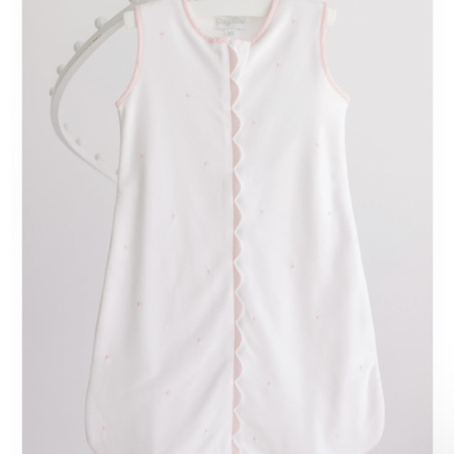 Embroidered Dots Sleep Sack - Pink | The Little Lane Shop