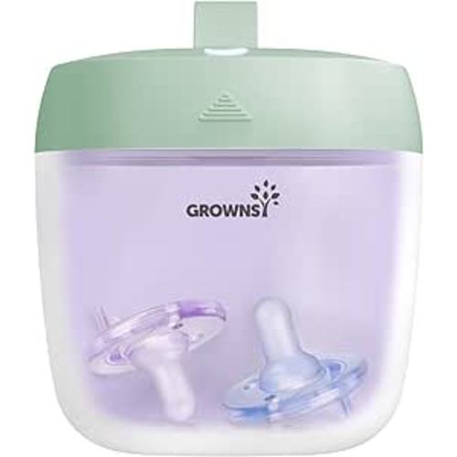 GROWNSY Pacifier Sanitizer Portable, UV Light Sanitizer on The Go, USB Charging Sanitizer Case, Mini Pacifier Sanitizer 99.99% Cleaned in 59 Seconds (Green)