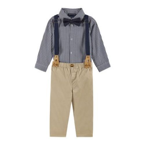 Andy & Evan Infant Check Buttondown Suspenders Set