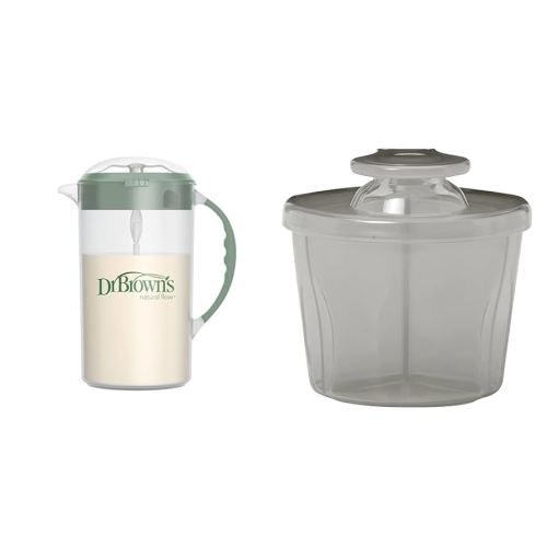 Dr. Brown's Baby 32oz Formula Mixing Pitcher and On-the-Go Formula Dispenser for 3 Nine oz Bottles