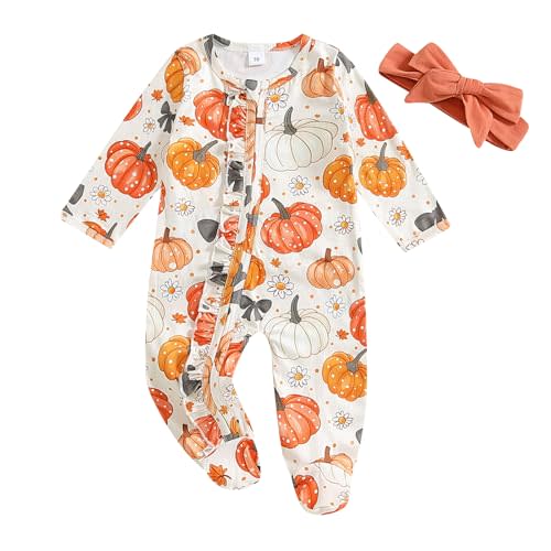 Halloween Newborn Baby Girl Clothes Infant Long Sleeve Romper Jumpsuit Bodysuit Christmas Outfits