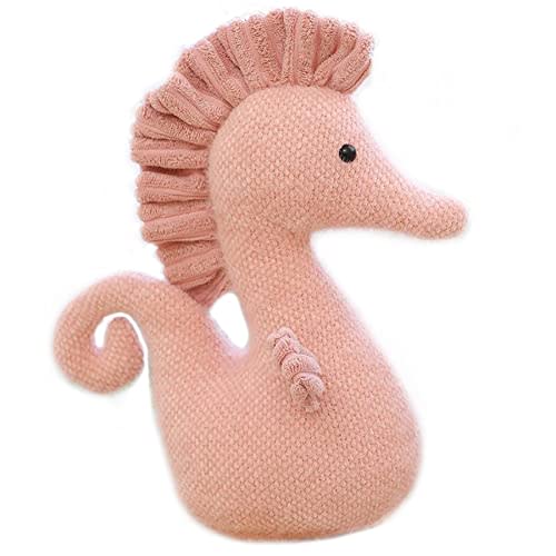 Stuffed Sea Horse Plush Animals Toys Seahorse Dolls Decorations Gifts for Kids Boys Girls 8.6 Inches (Pink)