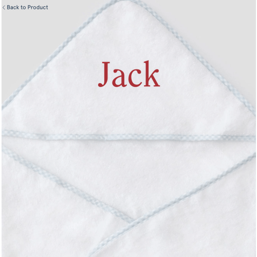 Infant Personalized Hooded Towel