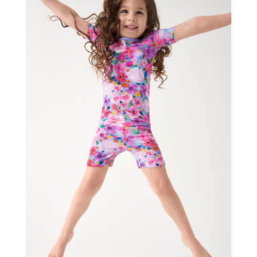 Sweet Sprigs Two-Piece Short Sleeve & Shorts Pajama Set | Little Sleepies