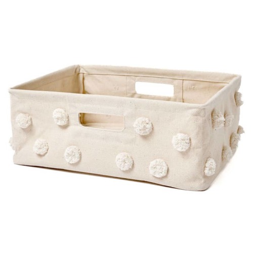 Pom Pom Under the Crib Basket (Small) - Natural Colour
