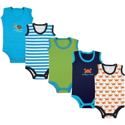 Luvable Friends Unisex Baby Cotton Sleeveless Bodysuits
