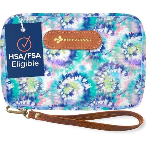 KeepGoing Travel First Aid Kit for Kids – 130 Pc. for Car, Home, Purse, Diaper Bag & Backpack with Latex-Free Bandages - Mini First Aid Kit Travel Size TSA-Approved