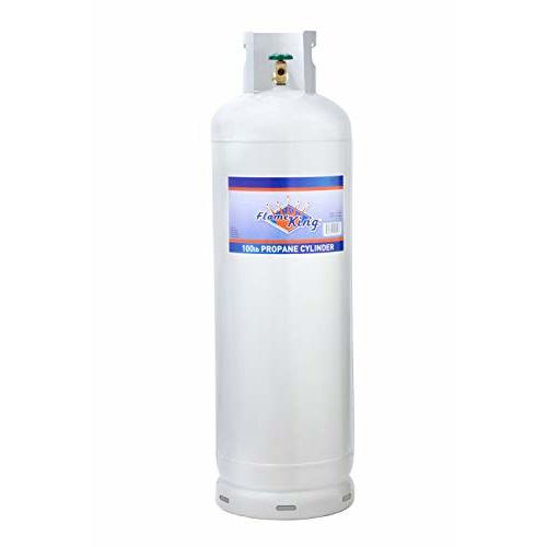 Flame King 100LB (23 Gal) Steel Propane Tank Cylinder with POL Valve and Collar, Great for Mixed Heating Systems, Home fireplaces, Dryers and Grills