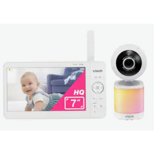 VTech 7” Digital Video Baby Monitor with Pan Tilt Zoom, 600p High Quality Display, and No WiFi White VM7468HQ - Best Buy