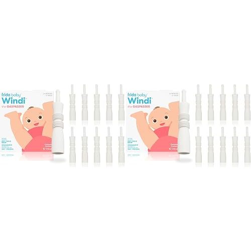 Frida Baby Windi Gas Passer, Baby Gas Relief, Made in USA, 100% Natural, Safe & Effective Instant Relief for Babies & Infants, 10ct, (Pack of 4)