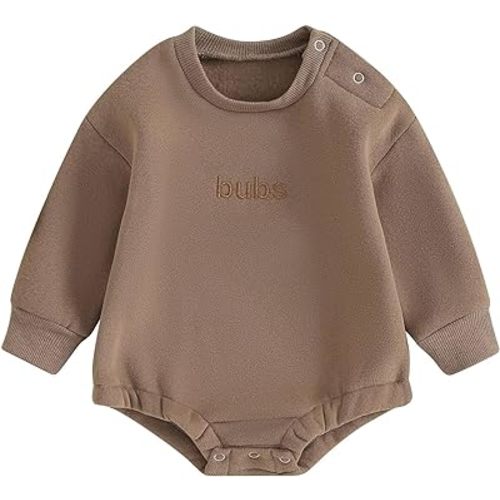VISGOGO Newborn Infant Baby Boy Oversized Romper Sweater Bodysuits Coming Home Outfit Neutral Clothes