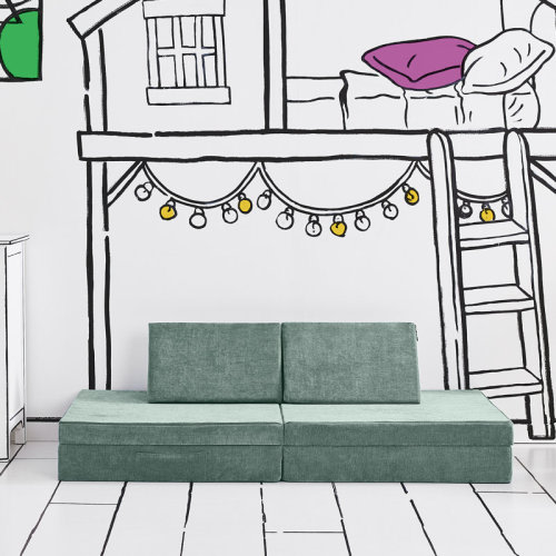 Yourigami Kids and Toddler Play Couch, Convertible Folding Sofa, Durable Foam Modular Design & Reviews | Wayfair
