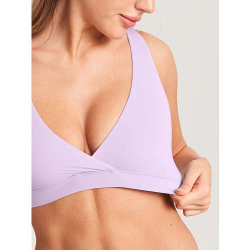 MOMANDA Women's Inbarely® Crossover Racerback Nursing Bra | Color Pink