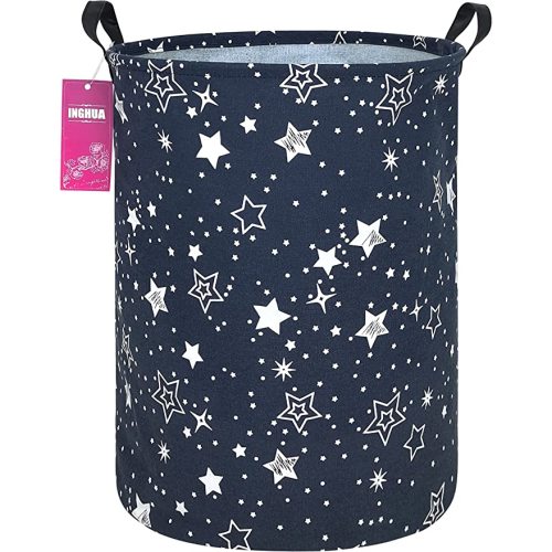 Star Fabric Storage Bin Nursery Organizer Basket | Organizer Bin Dirty Clothes Collapsible Waterproof for College Dorms, Boys and Girls Bedroom,Bathroom