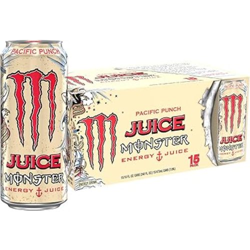 Monster Energy Juice Monster Pacific Punch, Energy Drink, 16 Ounce