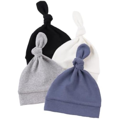 Bamery Newborn Hats for Boys Cotton Newborn Beanies Autumn Winter Infant Baby Girls Hat 0-12 Months