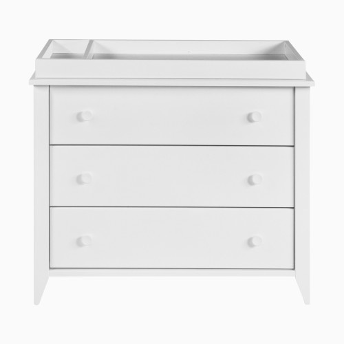 babyletto Sprout 3-Drawer Changer Dresser with Removable Changing Tray - White