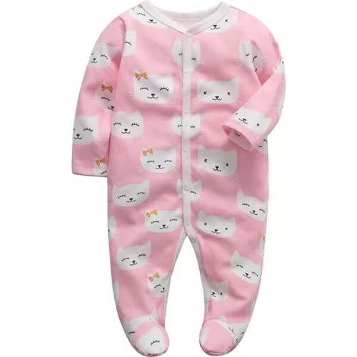 Cats Button Footie - Benben | Maisonette