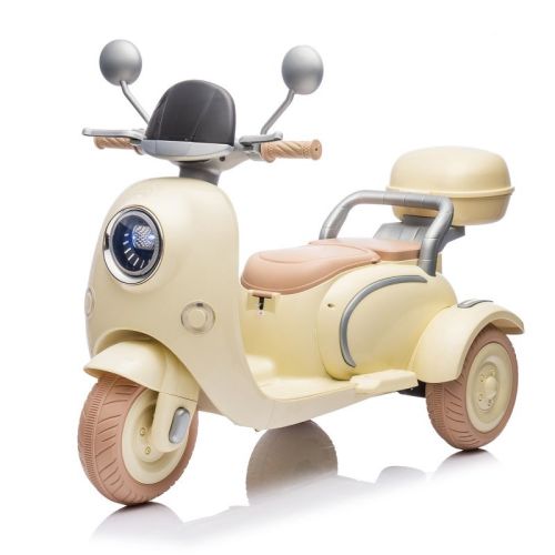 Whisen Two-Seater Children's Ride-On Trike with Storage and Safety Features - Beige