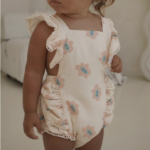 LAYA ROMPER - PEACHY BLOOMS