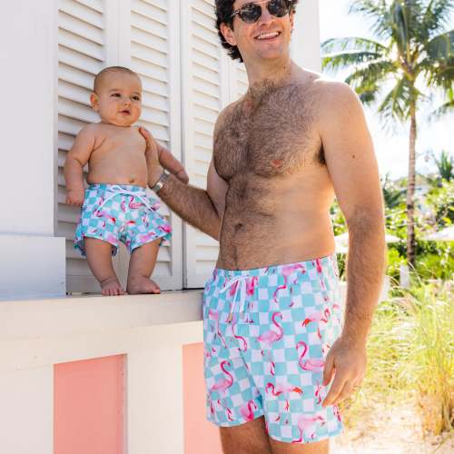 The Hotel Flamingo - Boys Swim Trunks UPF 50+