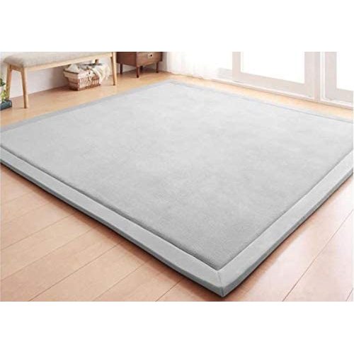 Nursery Rug-Baby Play Mat,Toddlers Crawling Carpet,Area Rug for Living Room Bedroom.Thick Tatami Foam Pad - 5.0'x6'8"(About 150x200cm) - Grey
