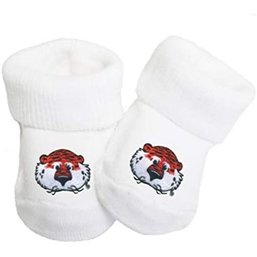 Auburn Tigers Aubie Baby Toe Bootie Socks 0-9 Months