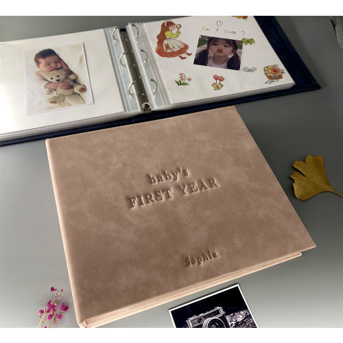 Personlaized Baby Memory Book, Baby Photo Album, Baby Shower Gift for New Mom, Baby Milestone Scrapbook for Expecting Mom First Year Journal