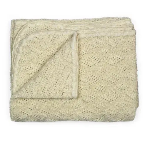 Disana Knitted Merino Woolen Baby Blanket in Natural