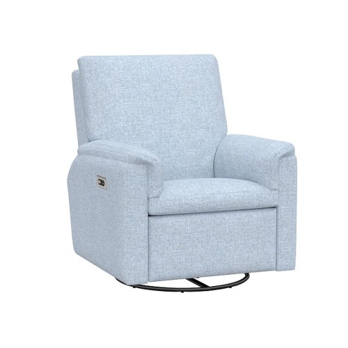 Dream Swivel Power Recliner Eco Performance Weave Chambray