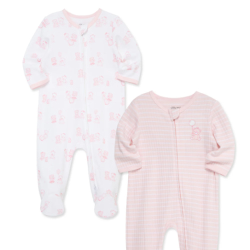 Joyful Bears Zip Footies (2-Pack) 3m