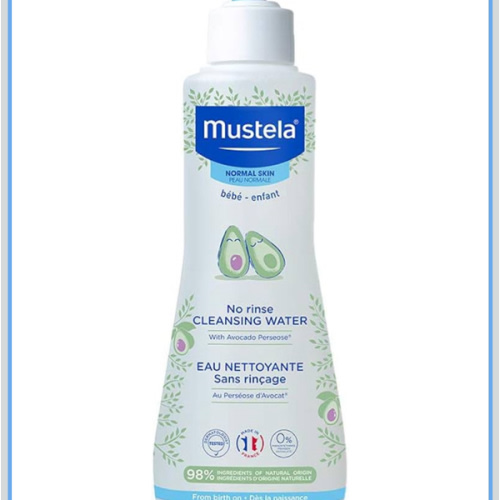 Mustela Baby Cleansing Water - No-Rinse Micellar Water - with Natural Avocado & Aloe Vera - for Baby's Face, Body & Diaper - 1 or 2-Pack - Various Sizes