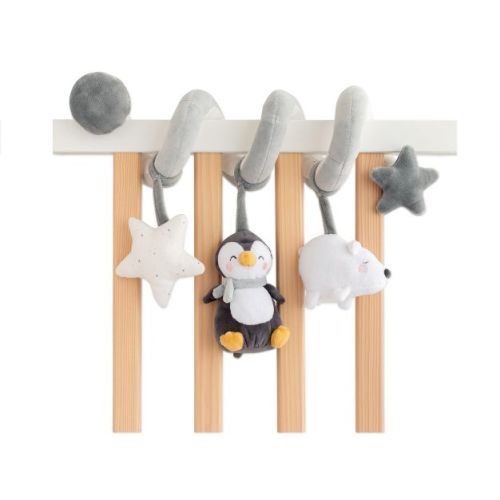 SARO Polaris Multi-Activity Spiral – Glacier Gray | Toy for Stroller, Crib & Car Seat | Sensory Activity Spiral for Baby Development