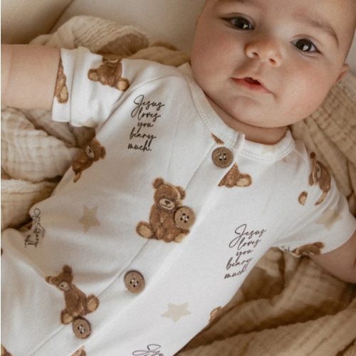 Jesus Loves You Beary Much Bear Jumpsuit – OUR HOUSE ABOVE