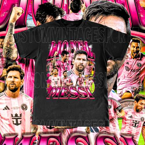 Vintage Lionel Messi Shirt - Custom Vintage Design Argentina Miami Soccer Football Fan Adult & Kids Sizes